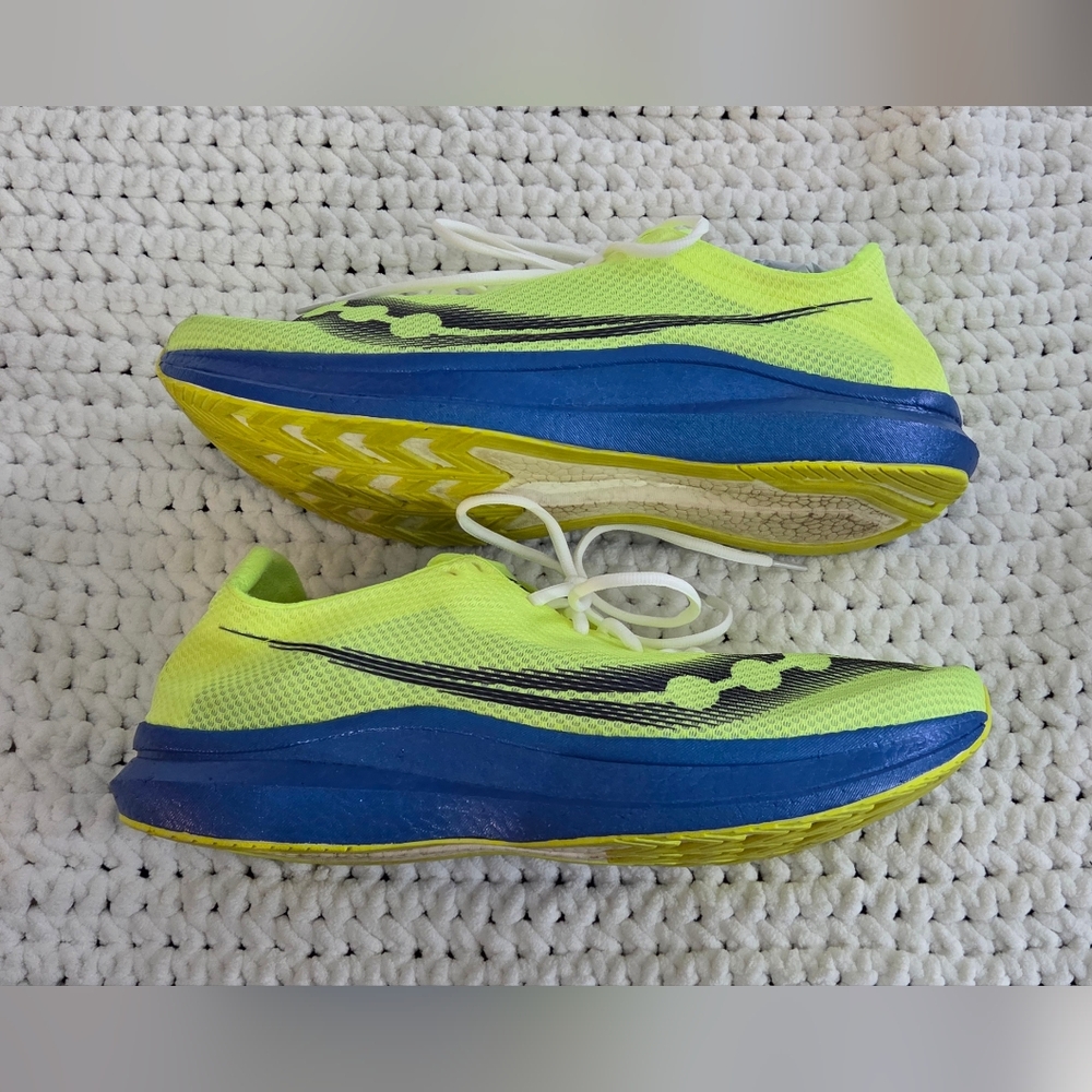 Saucony Shoes - 2022 Endorphin Pro+ Plus Boston Marathon - SZ 15 Mens Bl/Yellow - Picture 6 of 7